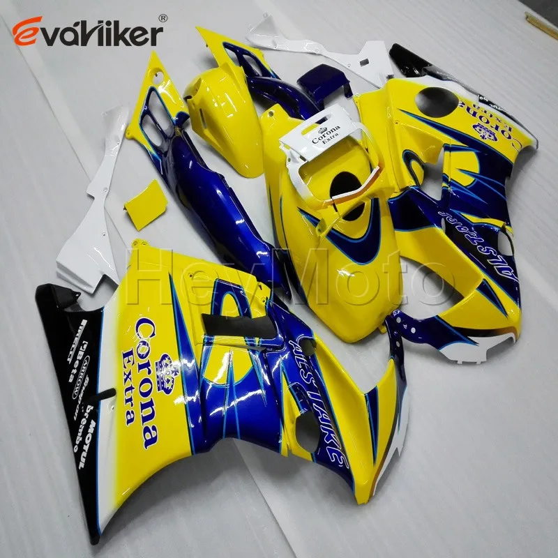 ABS Комплект пластиковых деталей кузова для CBR600F2 1991 1992 1993 1994 CBR600RR F2 Желтый