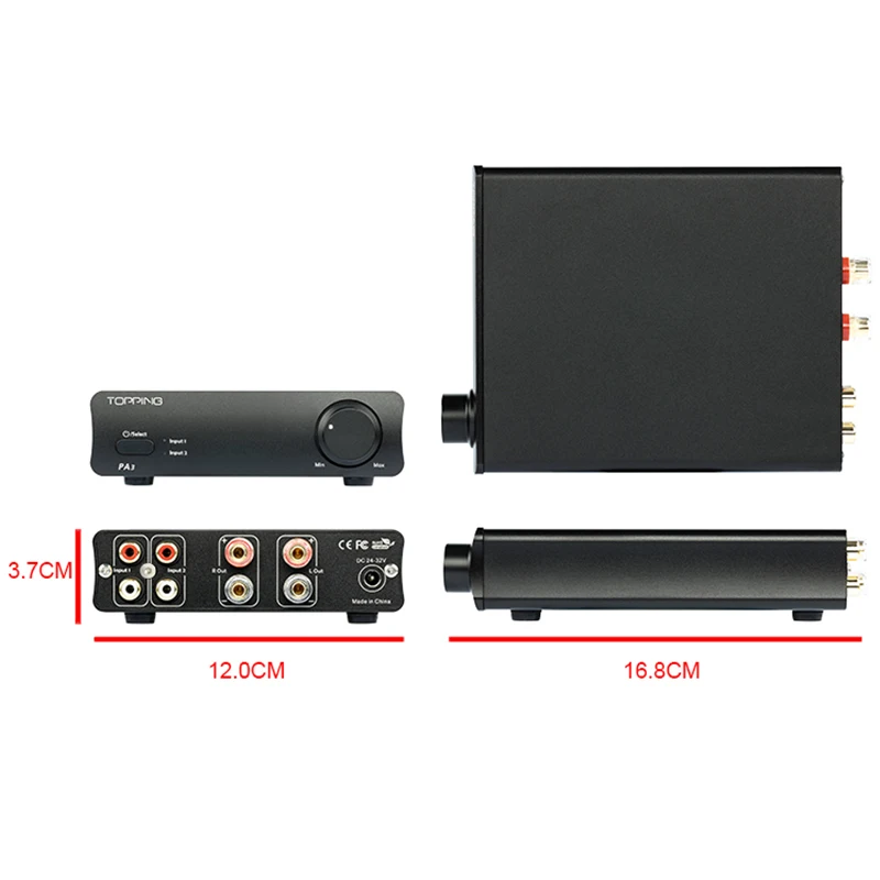 TOPPING PA3 TDA7498E Настольный HiFi Профессиональный мини динамик высокомощный цифровой