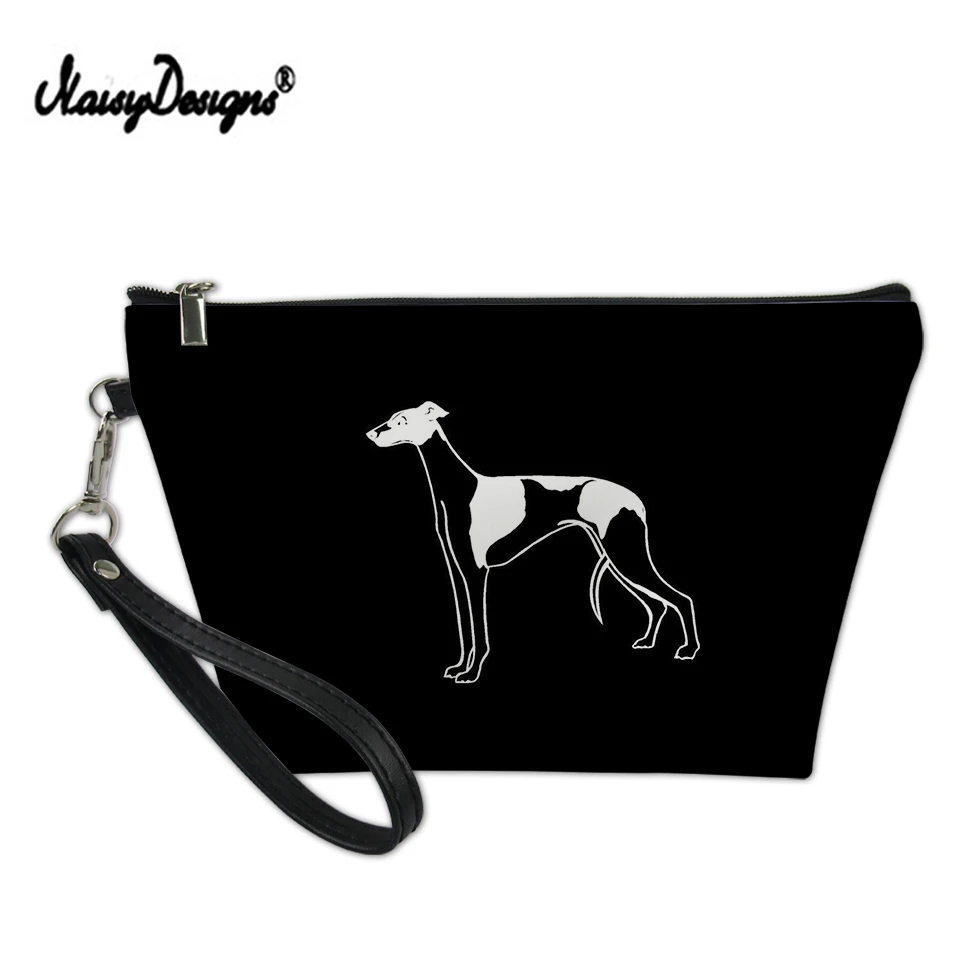 Женская косметичка Greyhound с принтом собаки сумки для макияжа женская сумочка на