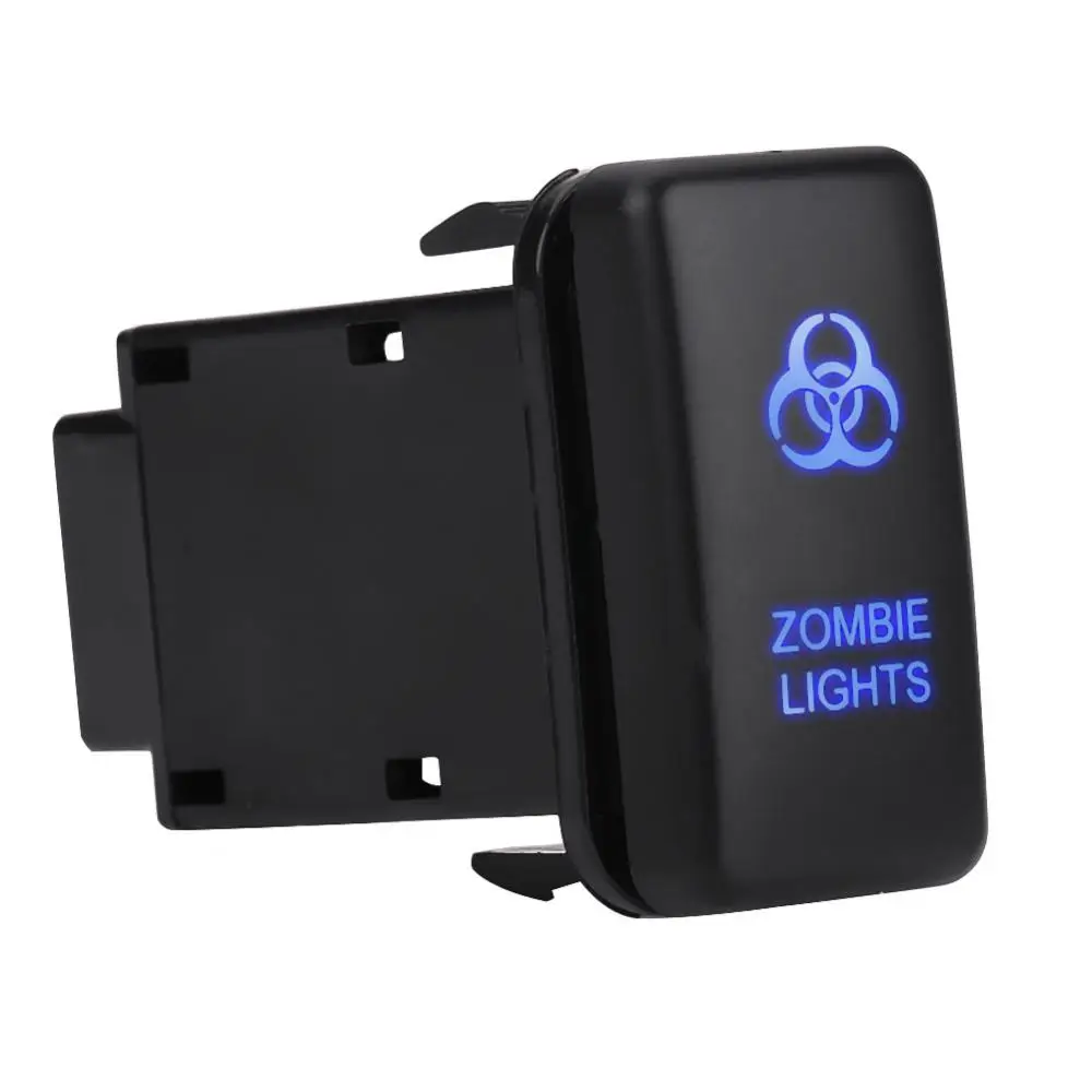 ZOMBIE LIGHTS 12V синий светодиодный авто включения выключения кулисный переключатель для toyota, Hilux, landcruiser hilux VIGO светодиодный светильник бар/вождения светильник S/рабочий светильник S - Цвет: ZOMBIE LIGHTS