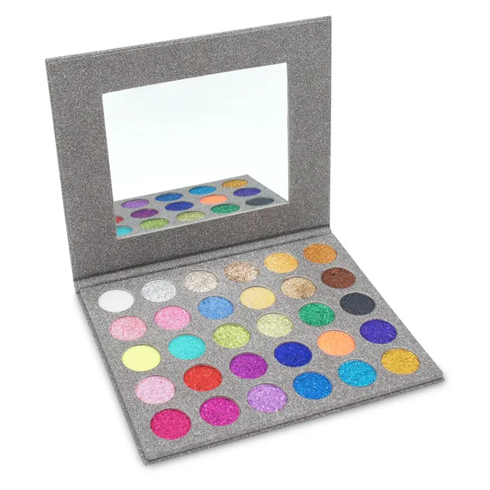 Glitter pallete Тени для глаз 30 Цвета Алмазный Блеск сорвала Тени для век Фирменная Новинка нажатии блеск для век палитра составляют Палитры косметический xms подарок косметика тени для век палетка теней косметика для макияжа - Цвет: Glitter pallete