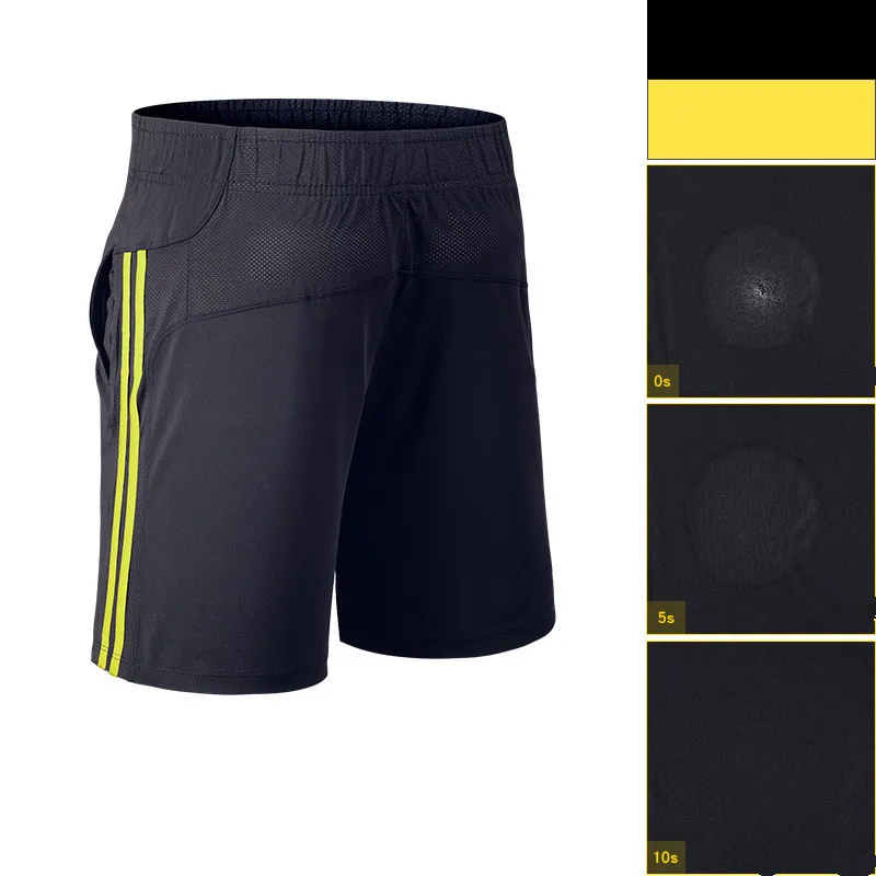 Новинка спортивные мужские шорты для бега быстросохнущие в полоску дышащие