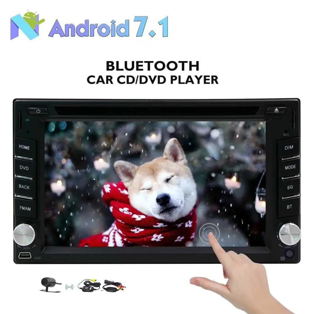 Android 7.1 Octa core dvd-плеер автомобиля в тире двойной дин стерео GPS Bluetooth WI-FI 6.2 &quotРадио