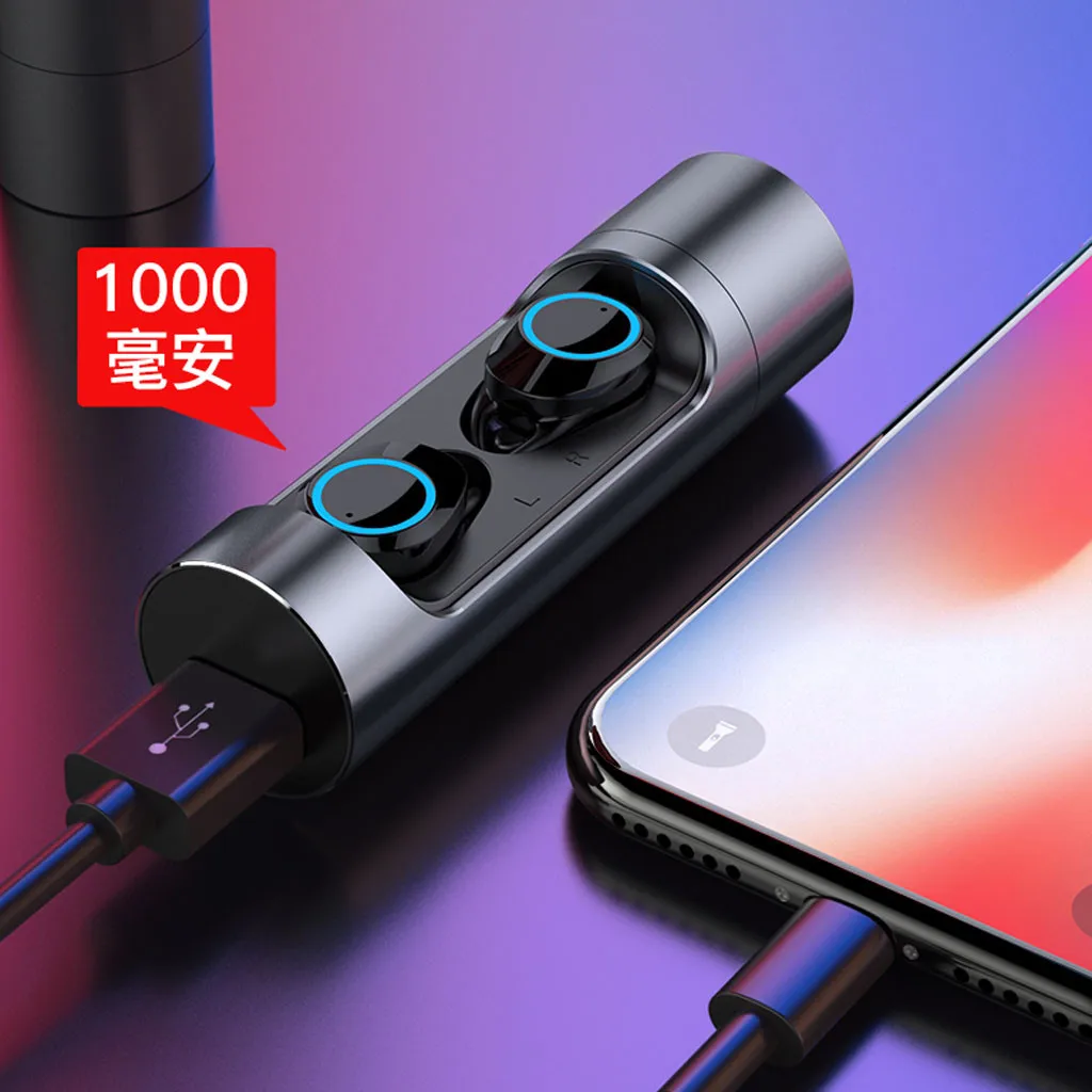 Металлическая Bluetooth 5,0 бинауральная беспроводная гарнитура, Спортивная беспроводная гарнитура, игровая bluetooth-гарнитура для huawei samsung 42