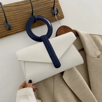 white Fluorescent Color Envelope Bag For Ladies Retro High Quality Pu Leather Handbags Female Wome Elegant Korean Style Crossbody Bags - Цвет: white