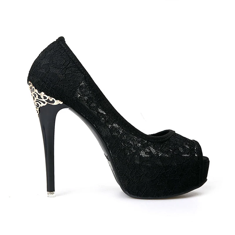 Lapolaka 2019 Peep Toe Shoes Woman Sexy thin-heeled Elegant High Heels Lace Party Wedding Brides Platform Pumps Women | Обувь