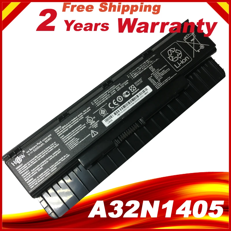 HSW Аккумулятор для ноутбука A32N1405 56WH Asus G551 G551J G551JK G551JM G771 G771J G771JK N551J N551JW N551JM N551Z |