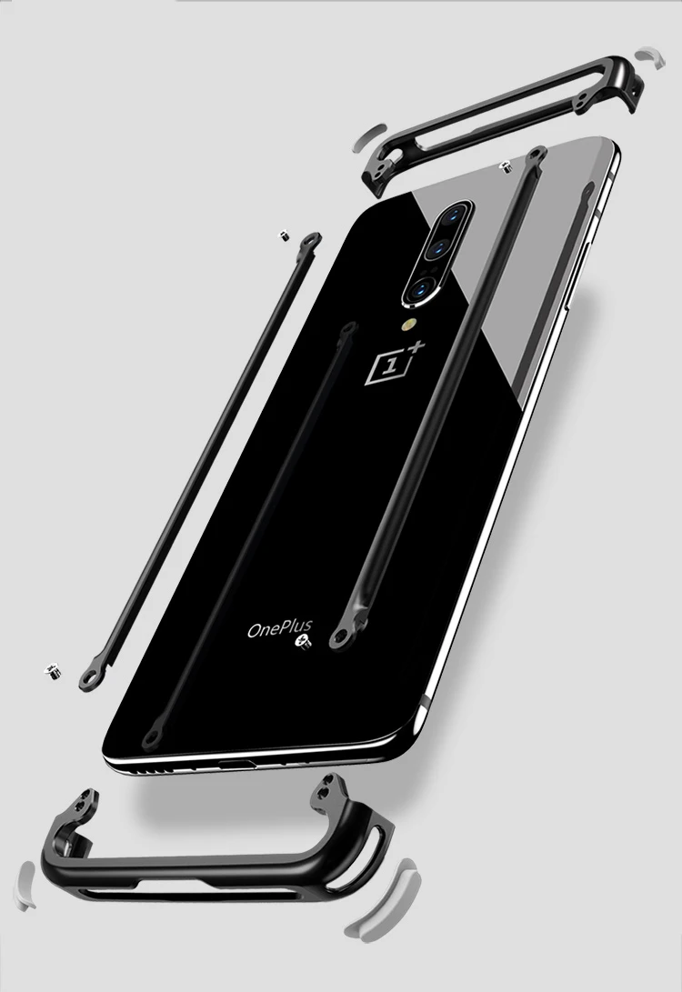 Oatsbasf чехол для OnePlus 7 Pro Тонкий Алюминиевый металлический бампер чехол для OnePlus 7 7 Pro модный защитный чехол