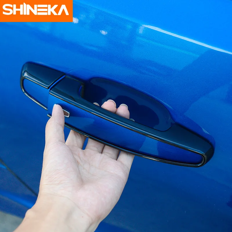 SHINEKA ABS Car Styling Door Handle Decoration Cover Trim Frame Sticker for Chevrolet Camaro 2017+ Interior Accessories | Автомобили и