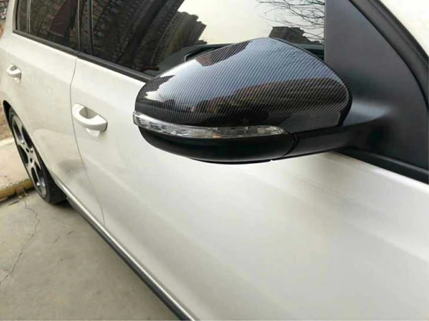 Боковые зеркальные крышки для VW Golf 5 6 7 MK7 R Tiguan POLO Scirocco (Carbon Look) Passat B7 CC B8 Polo 6R 6C MK5