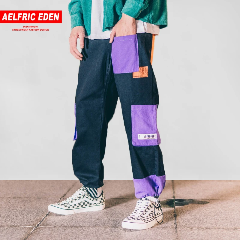 Aelfric Eden Лоскутные Спортивные штаны для мужчин 2018 Осенние повседневные шаровары с