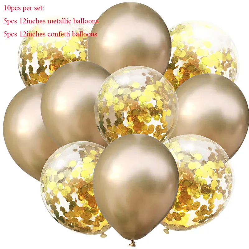 10pcs confetti latex balloons birthday party decoration inflatable ball wedding balloon supplies | Дом и сад