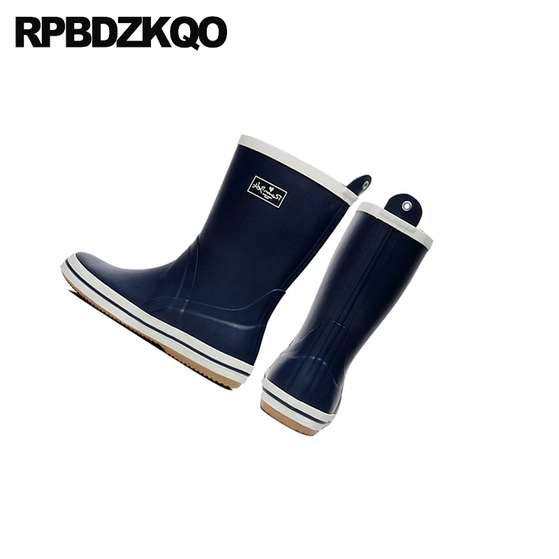 Плюс размер удобный плоские полусапожки галоши на платформе толстая подошва