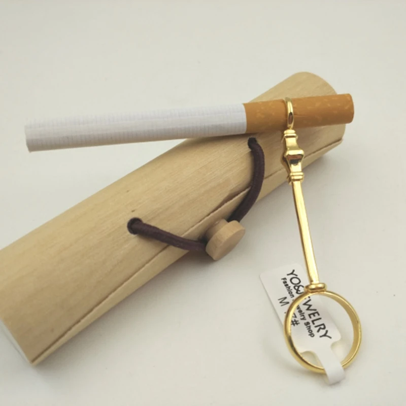 Новое женское элегантное ретро кольцо для курения нефритовое с полкой