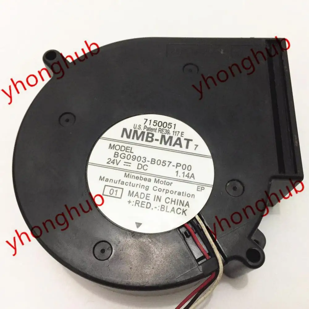 NMB MAT BG0903 B057 P00 01 DC 24V 1.14A 3 жильный 97x97x33 мм Сервер вентилятор охлаждения|blower fan|server fandc