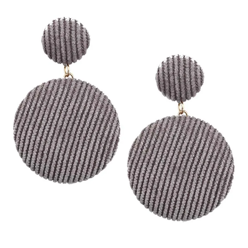 Длинные серьги с золотыми пуговицами в Корейском стиле Новые Вечерние подарки 2019