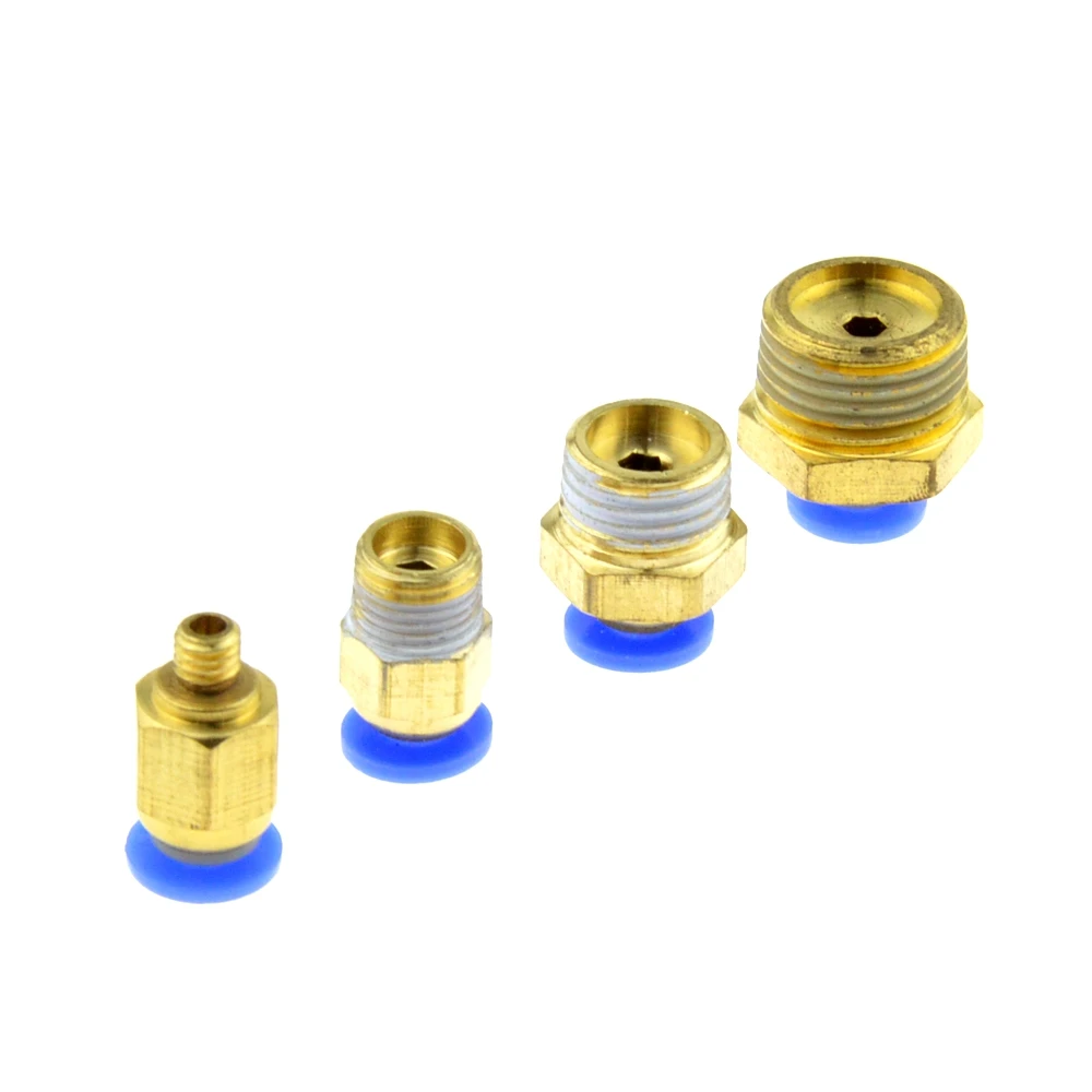Пневматический шланг диаметром 4 мм M5 1/8 &quot1/4&quot 3/8 &quotдюйма BSPT PT прямой