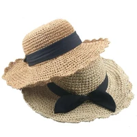 suogry mother girl straw hat summer big glong the parent child sunshade hat baby hand woven straw travel fashion beach sun hat