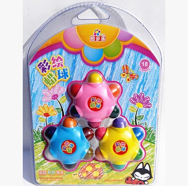 

Free shipping Fun Dole children finger painting flowers ball of wax crayons crayons 12/18 color diy tools children toys