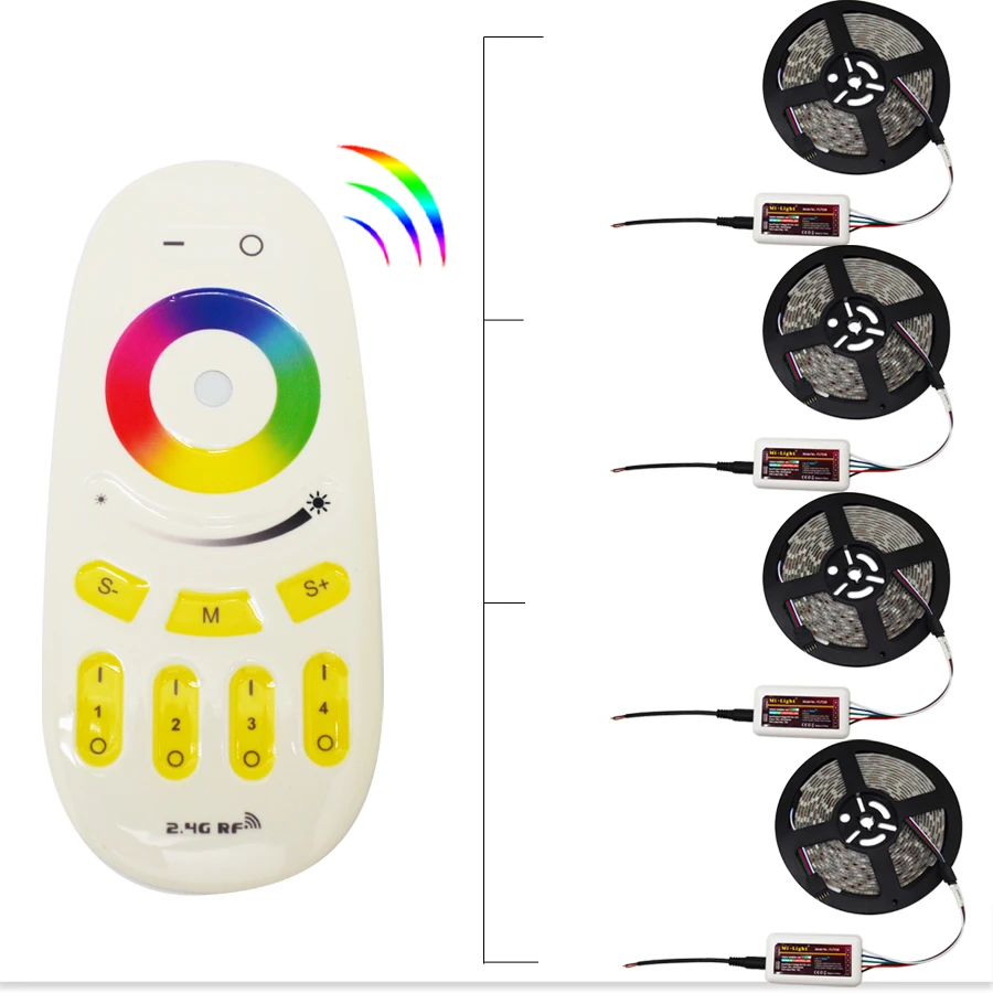 DC12V 60led/m 4 in1 Led Flexible Strip RGBW RGBWW Light 5M 10M 15M 20M 5050 SMD + 2.4G Controller Power adapter | Лампы и освещение