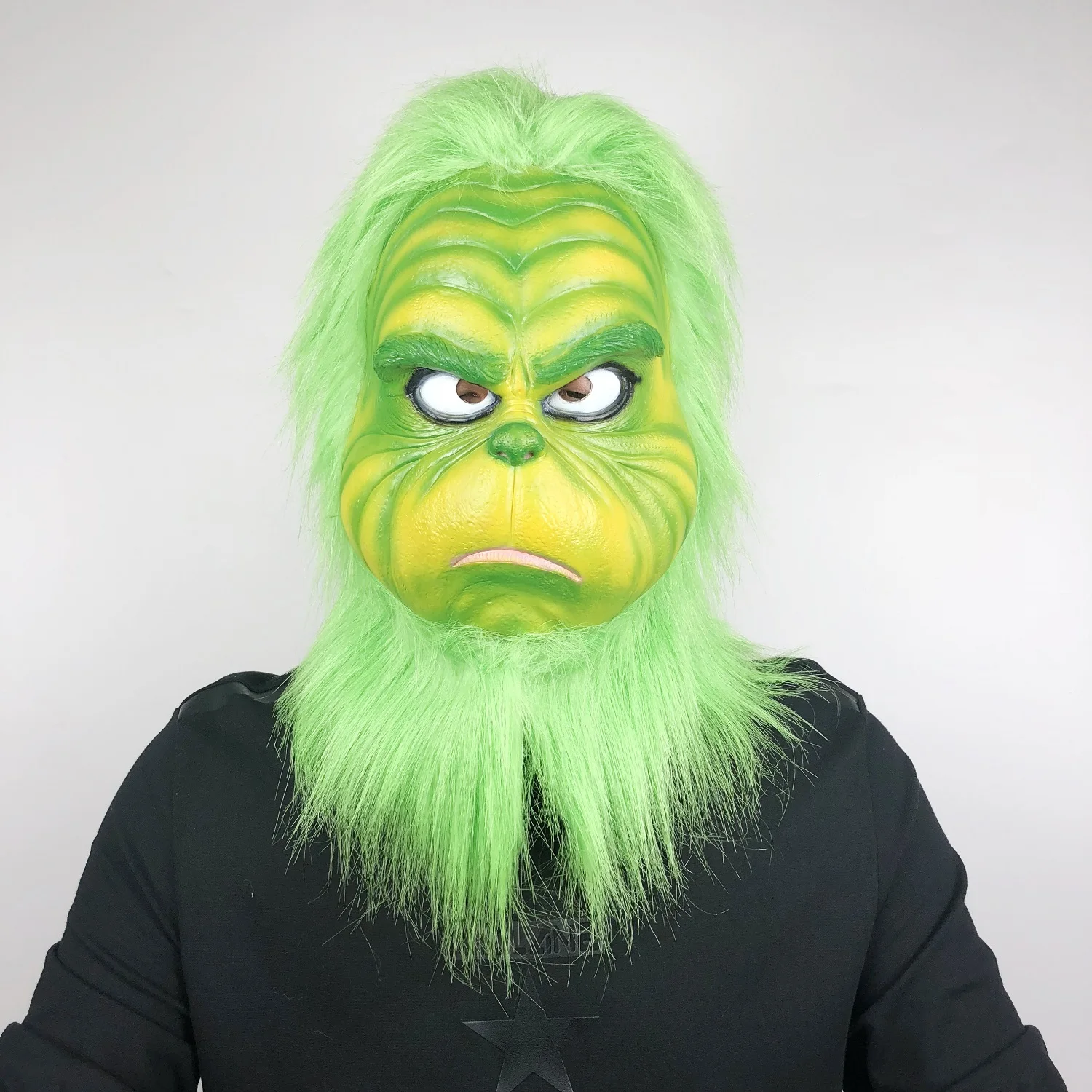 Рождество Косплей Grinch Маска латекс с волосами события реквизит Вечерние Маски мяч костюм для мероприятия шлемы реквизит Рождественские украшения