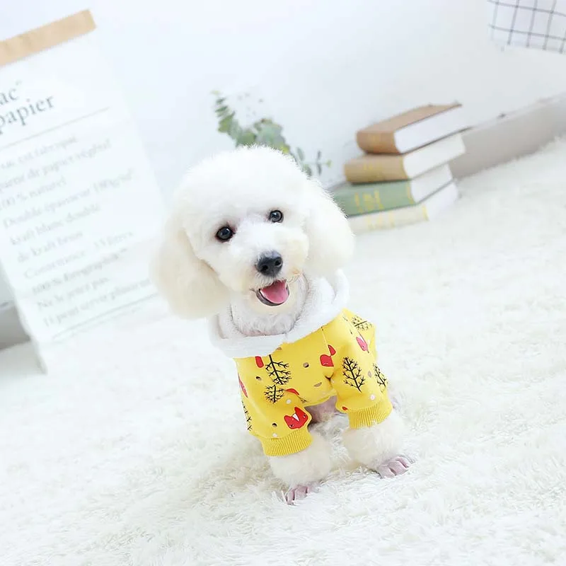 Новое поступление лиса вышивка крестом картины Одежда для собак модные теплые осень зима толстовка маленького щенка Чихуахуа Йоркширский терьер