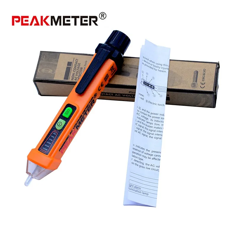 Peakmeter ms8232 Бесконтактный цифровой мультиметр DC/AC Напряжение Ток Тестер Авто Мощность OFF цифровой мультиметр тестер - Цвет: Voltage pen PM8908C