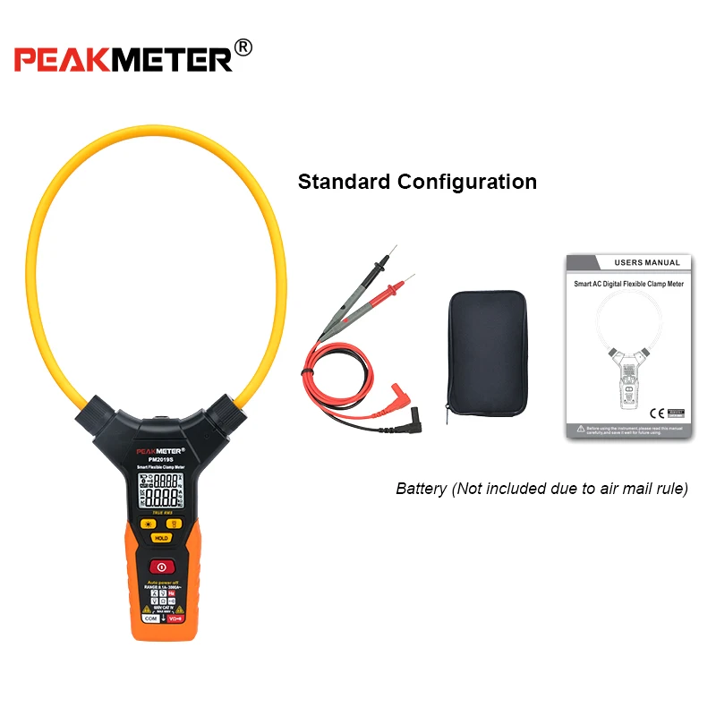 PEAKMETER PM2019S True RMS Smart AC 3000A цифровой гибкий клещи мультиметр ручное Напряжение Ток