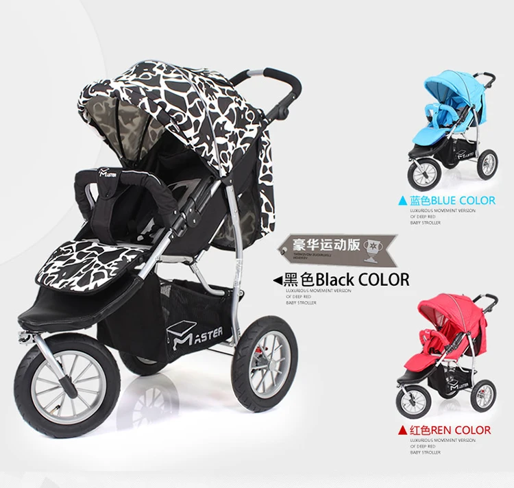 Babyfond Роскошная детская коляска с высоким пейзажем, надувная трехколесная детская коляска, ударная, складная, BB, трехколесный велосипед