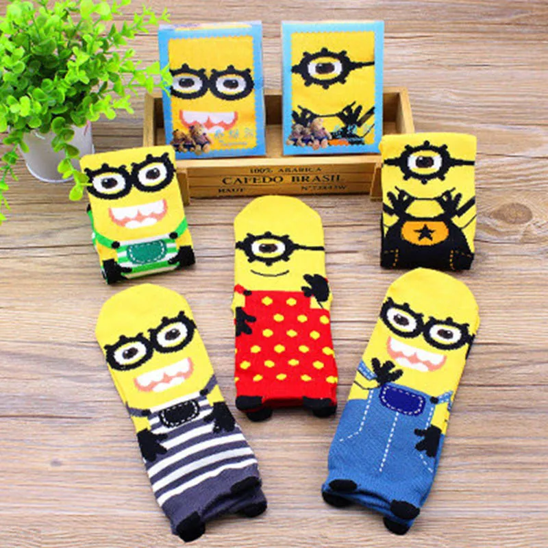 1 пара женские хлопковые носки Гадкий я|socks ladies|despicable me sockssummer socks |