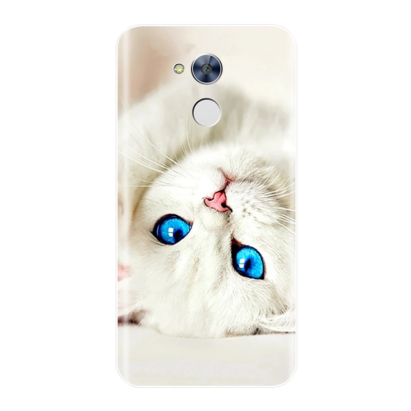 Чехол для телефона Huawei Honor 6a 6X 6C Pro из мягкого силикона ТПУ с рисунком милого кота