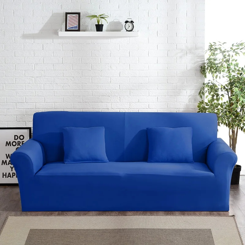 Blue Высокая Класс Крышка для мебели диван кресло современный Гостиная чехол для дивана из стрейчевого эластичного материала диване чехол из хлопка на возраст от 1/2/3/4 местный - Цвет: Blue