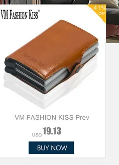 VM Мода KISS Бизнес Повседневный RFID просто бумажник держатель информации анти-сканирование мини кошелек Тонкий кошелек держатели кредитных карт