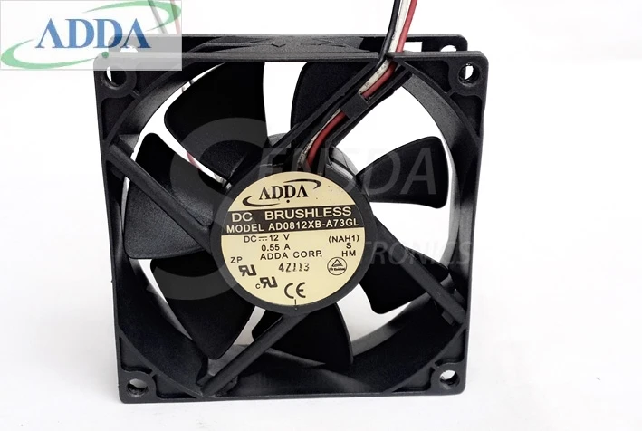FOR ADDA AD0812XB-A73GL 12V 0.55A 8025 8CM 80mm winds of chassis server inverter case computer pc cooling fans