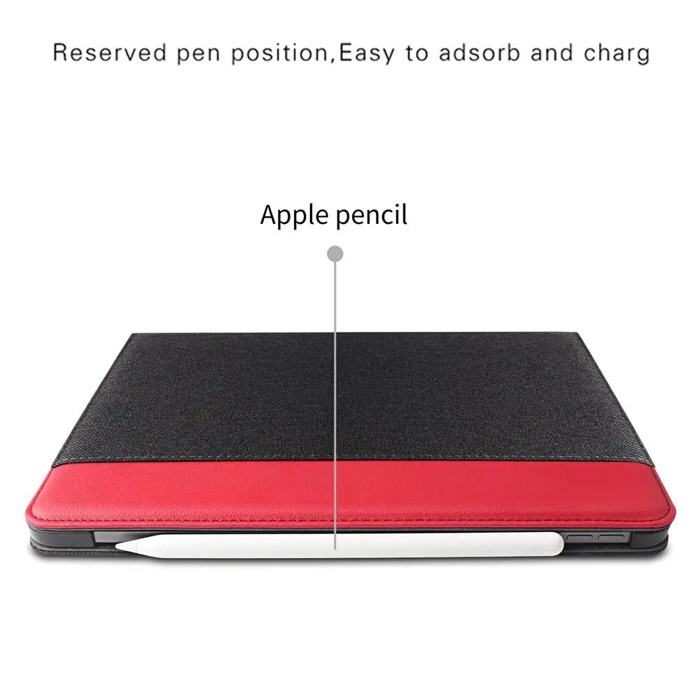 Чехол для iPad Pro 11 2018 холст + кожаный смарт чехол Авто спящий Пробуждение планшет