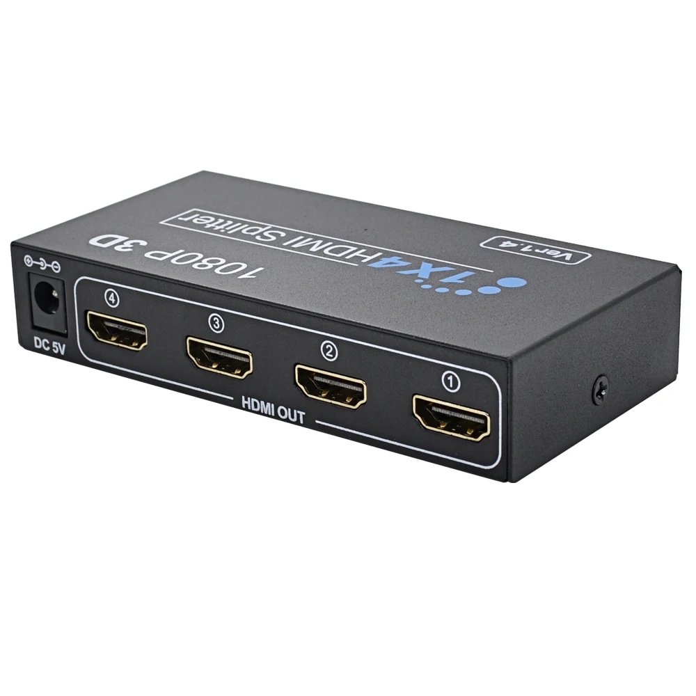 CHIPAL HD 1080P 1X4 для HDMI переключатель 1 в 4 выхода HDCP разделитель 3D порта концентратор