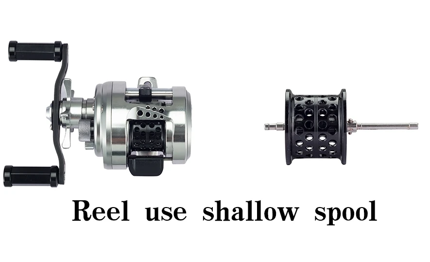 one slllow spool Baitcasting Sea Hawk Premium рыболовные катушки; 7-11BB, полностью металлический, магнитный тормоз, две модели катушки - Цвет: one slllow spool