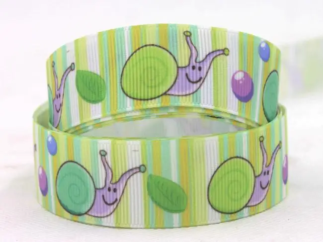 [IuBuFiGo] Новое поступление 7/8 &quot(22 мм) рисунок улитки Grosgrain лента печатная DIY
