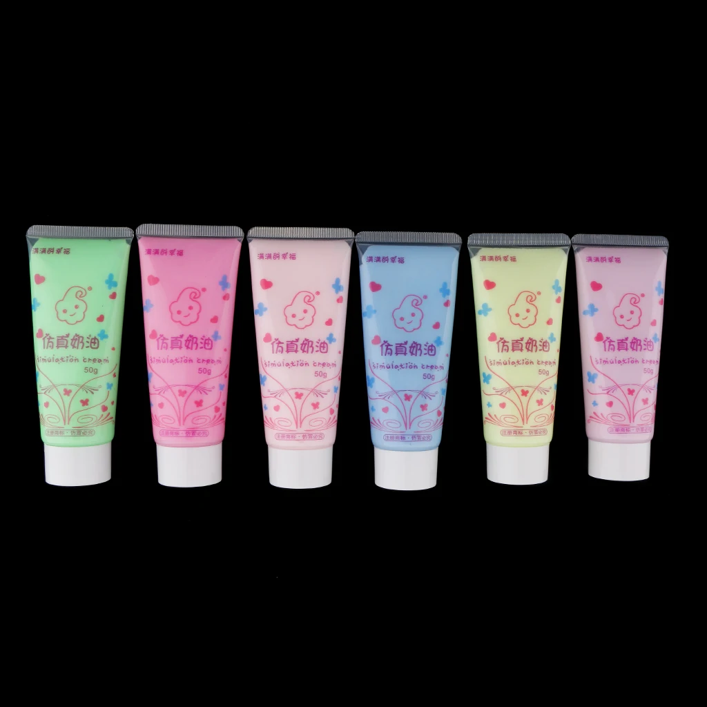 6 штук поддельные взбитые сливки глина Kawaii сотовый Чехол для телефона Deco DIY 50g | Дом