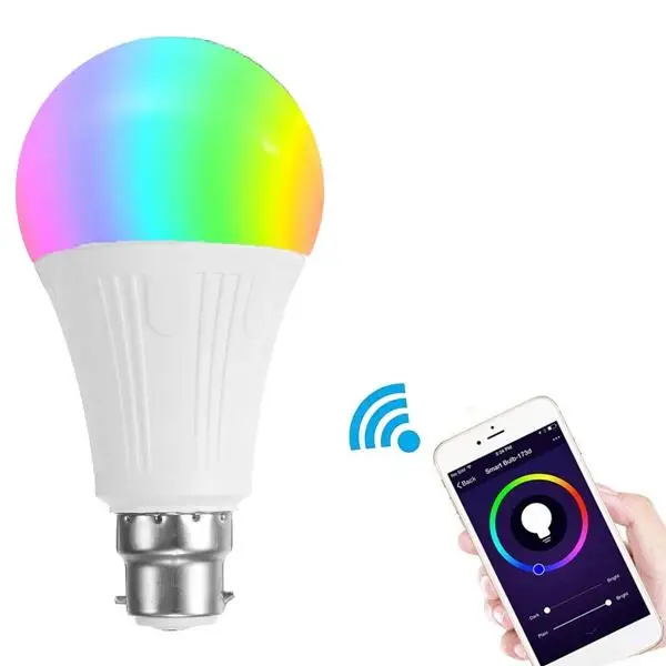 Самый дешевый B22 7W RGBW WiFi приложение управляемая умная Светодиодная лампа для эхо
