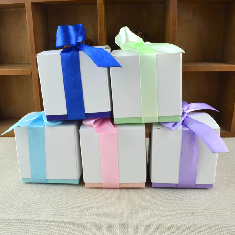 

50pcs European Footprint Gift Box Footmark Favors Candy Box with Ribbon Birthday Party Baby Shower Wedding Party Event Supplies