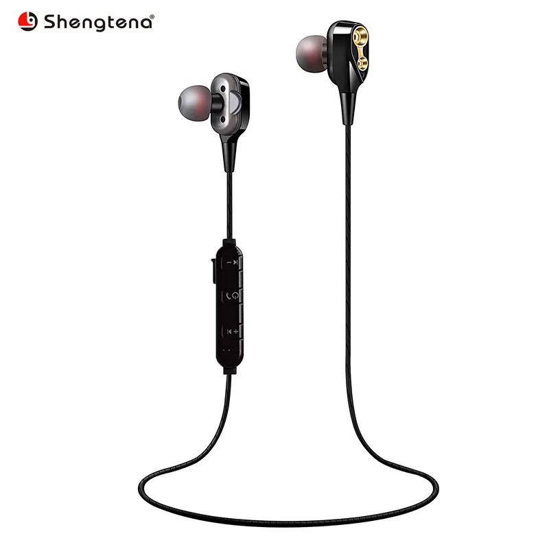 Двойные динамики Bluetooth 5 0 беспроводные наушники двойной драйвер с микрофоном бас