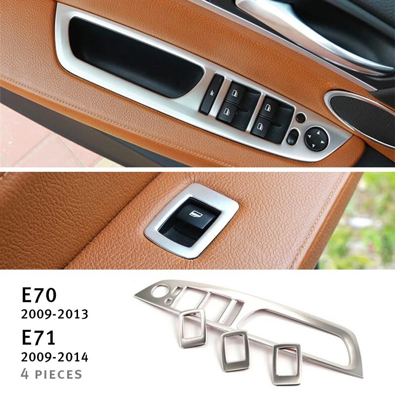 Декоративные наклейки для панели подлокотника двери автомобиля 4 шт. BMW X5 e70 X6 e71