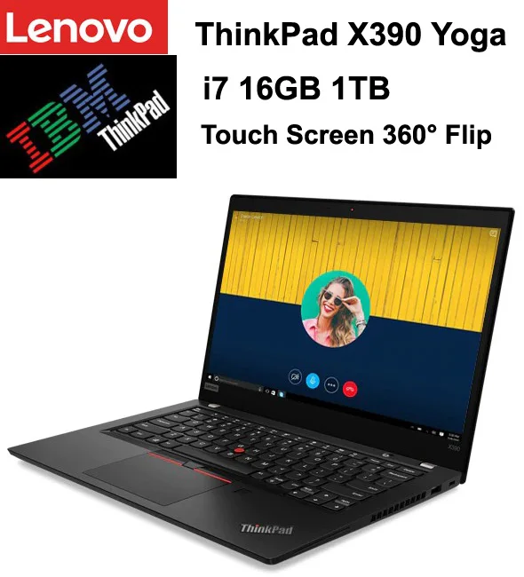 Топ Ноутбук lenovo ThinkPad X390 Yoga с 13 3 дюймовым сенсорным экраном антибликовым