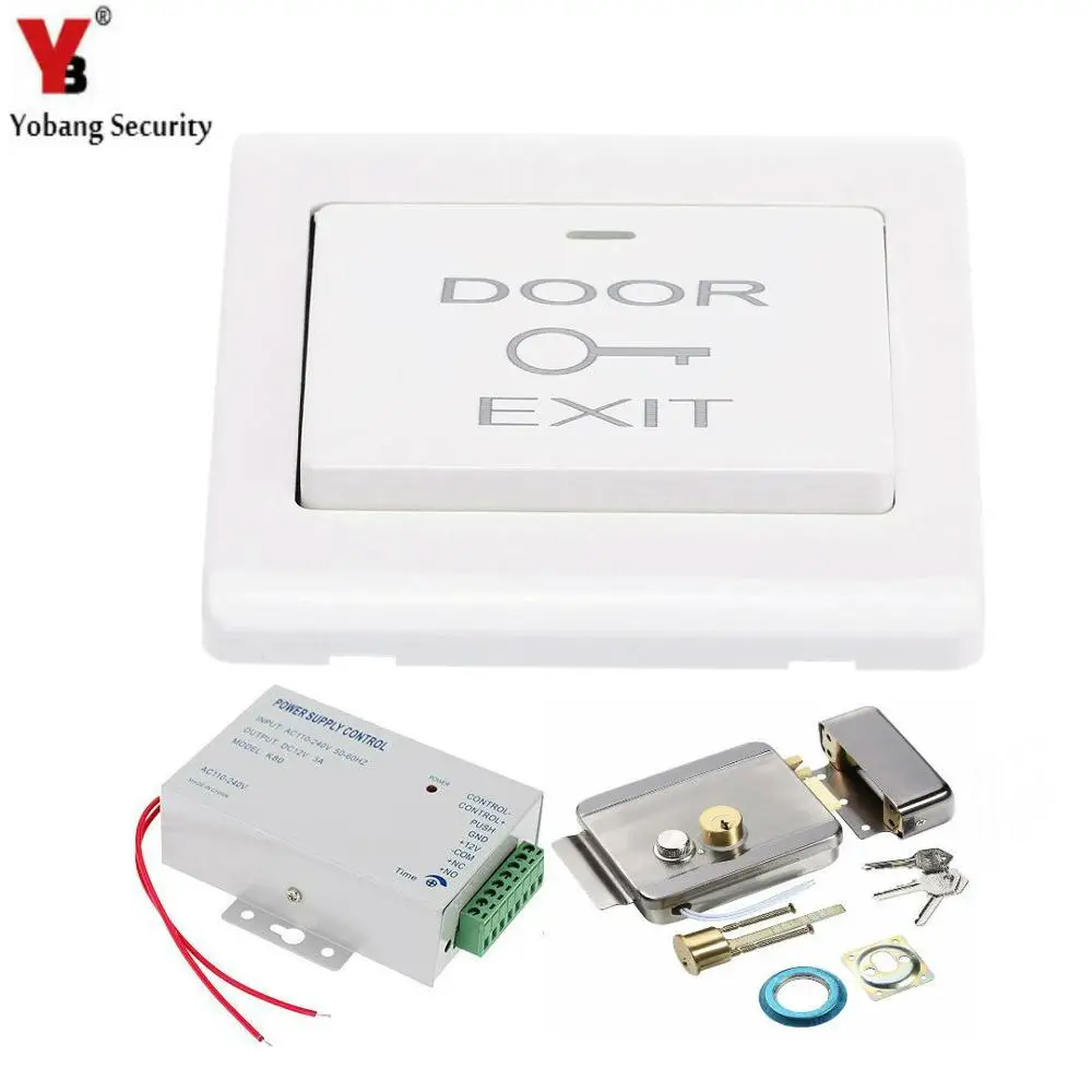B8 YobangSecurity DC12V Питание+ Электрический магнитный замок двери+ выход дверной переключатель для дома дверь контроль доступа входа Системы - Цвет: B8