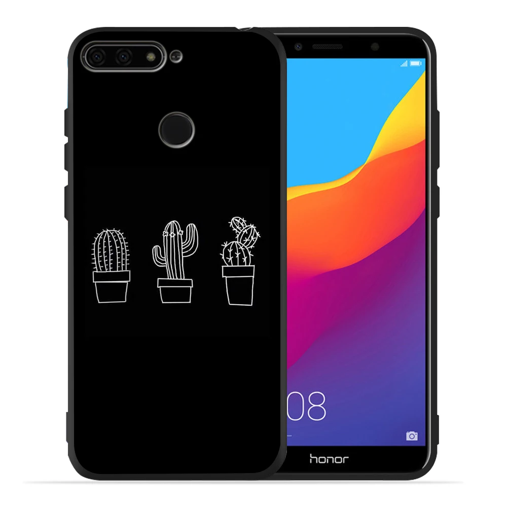 Роскошный чехол для телефона Rainbow Cactus unicorn love loading Huawei Honor 10 Lite 9 8 8x 8c Capa Etui|Бамперы| |