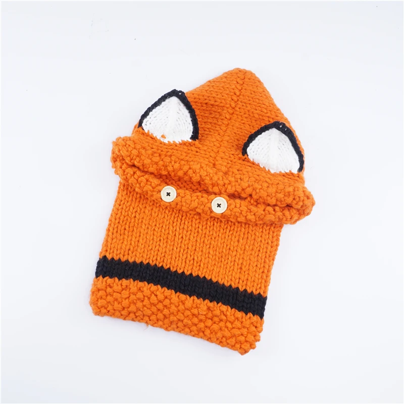 Детская шапка шарфы теплый реквизит для фотосессии зимняя вязаная шерстяная с