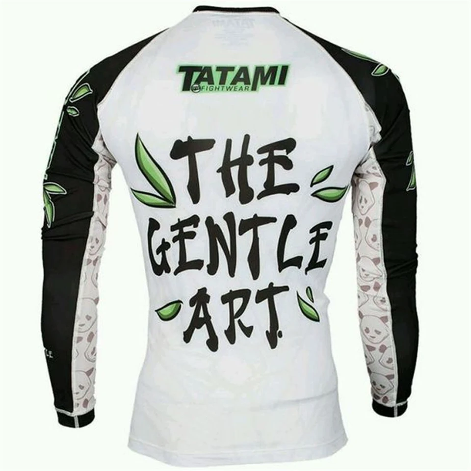 Mma JIUJITSU Рашгард футболка для занятий боксом костюмы мужские с длинным рукавом ММА