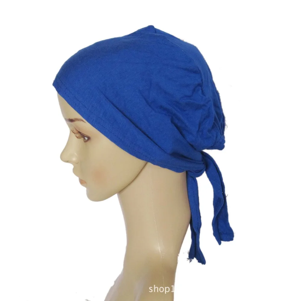 45 цветов полноразмерная внутренняя мусульманская хлопковая хиджаб шапка