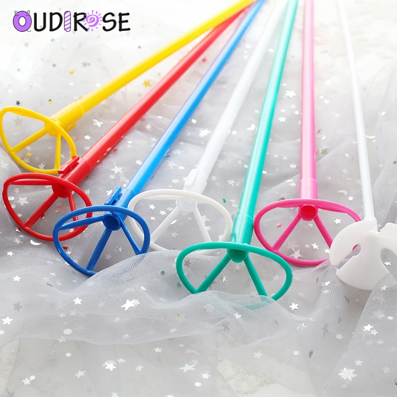 OUDIROSE 50 шт. латексные палочки для воздушных шаров 40 см белые ПВХ палки с днем